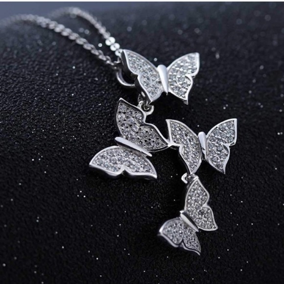 925 Sterling Silver Butterfly Chain - Picture 2 of 7